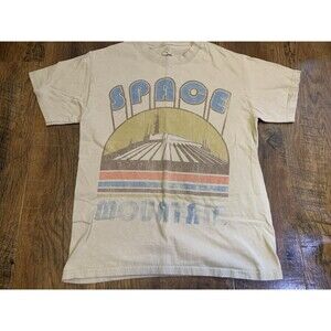 Disneyland Space Mountain T Shirt Brown Mens Size SmallRetro Graphic Disney core